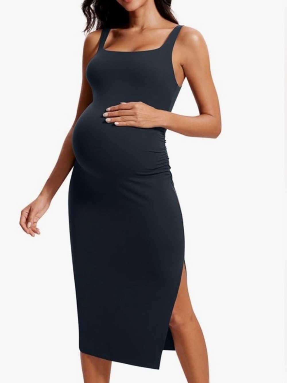 CRZ YOGA Butterluxe Maternity Dress - True Navy